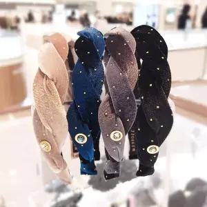 [JJQUEEN] 루시아 벨벳 꼬임헤어밴드 HR1238 4가지컬러중 택1