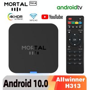 셋톱 박스 Global Mortal TX1 S Allwinner H313 쿼드 코어 안드로이드 10 스마트 TV 2 4G WiFi 4K HDR10 2GB 16GB 스트리밍 미디어