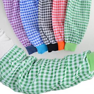 핸더스 국산 체크 지지미 작업토시 팔토시 면 여름 쿨