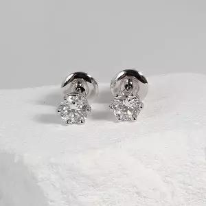 [샤밍주얼리]3부 다이아 귀걸이 천연 GIA 6프롱 프리미엄 데일리 결혼 기념일 여자 친구 선물