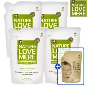 네이쳐러브메레 아기 식기세정제 액상형 리필 4팩 (GIFT) 500ml 오리지널향 세제 리필 1팩