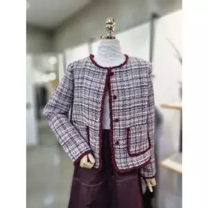 [갤러리아] ABFZ 장식버튼 배색 트위드자켓(ABZ1QJ05)