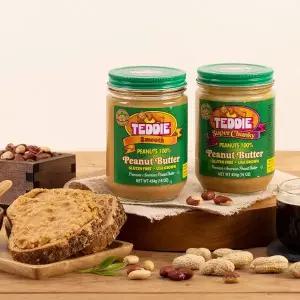 [테디] 무염 땅콩100% 땅콩버터 454gX4병(스무스/수퍼청키)(소비기한 2026.08.01.)