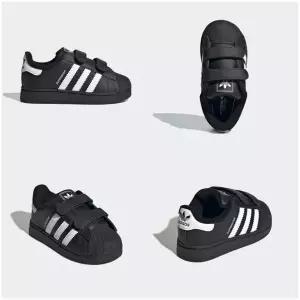 [아디다스키즈 판교] JI3991 슈퍼스타 2 찍찍이 베이비 신발 (120-160) 애기 걸음마 신발 HPKK
