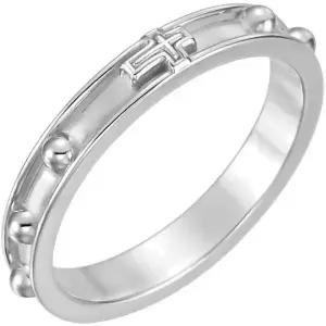 여자 묵주 반지 스털링 실버 로제 사이즈 7