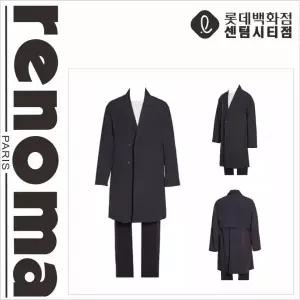 [롯데백화점]레노마 [레노마코트](사은양말증정) 간절기 세미오버핏 코트(블랙) RQIMBH06AS10-CTKM116