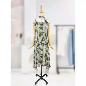 뷔스티에 물나염 롱 원피스 SE4OP12DI1