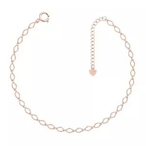 [미니아트]14K 금 마름모 체인 로즈골드 데일리 여자 팔찌