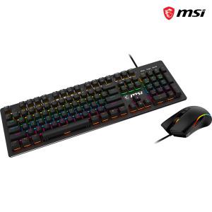 MSI 게이밍 청축 기계식 키보드 마우스 세트 FORGE GK300
