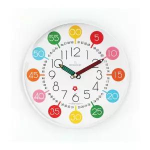 안전 강화유리 해피아워 레인보우 펜슬 무소음 시계공부 아이방 학습용 어린이 교육용 숫자공부 교육용 시