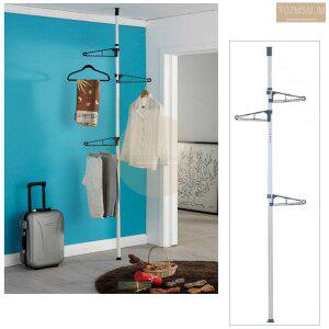 1개입 1단 스탠드 압축 봉 행거 폴 행가 원룸 옷걸이 드레스룸 폴대