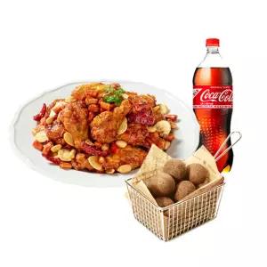 [푸라닭] 일품깐풍 윙콤보+블랙치즈볼(5구)+콜라 1.25L
