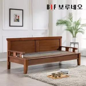 [보루네오하우스]앳홈 뜨끈뜨끈 심플우드 석영장석 맥반석 온돌쇼파 (가로222cm/전국무배)