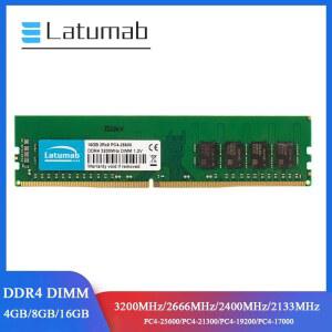 Latumab RAM DDR4 데스크탑 메모리 2666 2400 2133 3200MHz 4GB 8GB 16GB 게임용 PC4 25600 19200 17000 288 핀 DIMM