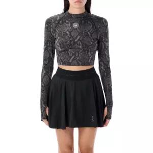 바이스텔라매카트니 크롭 롱 슬리브 스네이크 프린트 탑 JW4567 CHARCOAL