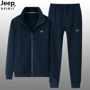 JEEP SPIRIT 남자 캐주얼 트레이닝복 세트 가을 아웃도어 투피스 슈트