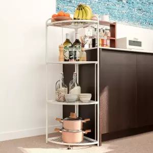 접이식 코너 선반 화이트 블랙 3단 4단 코너선반진열 욕실코너선반 베란다선반 다용도실선반 주방코너선반