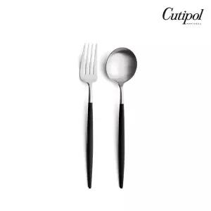 [큐티폴] 고아 블랙실버 디너 2종세트(디너스푼,디너포크)