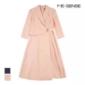 [미센스] 로고장식옆주름 원피스_MB43OPM182Z