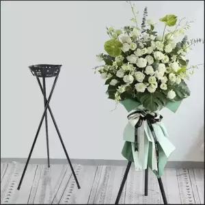꽃다발 삼각대 거치대 진열대 꽃바구니 선반 지지대 꽃바구니거치대 삼각대 꽃다발선반