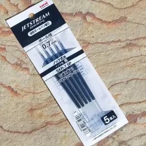유니 제트스트림 단색볼펜 0.7mm 리필심 블랙 5개/젯스트림/부드러운/제트스트림심/볼펜심/검정 교체용