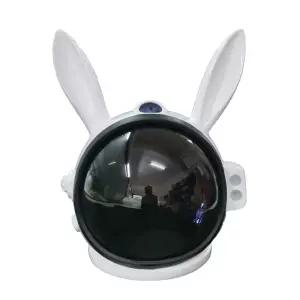 우주헬멧 토끼 스쿠터 페이스 마스크 비행 투명 레트로 코스튬