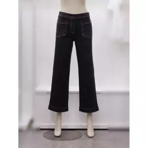 세이브존02 밴딩 일자와이드 블랙진 RPD253S40