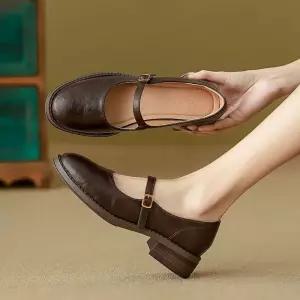 아이위크 봄 가을 여자 심플 메리제인 구두 여성 플렛슈즈 학생 구두 단화 굽4cm 220-255mm