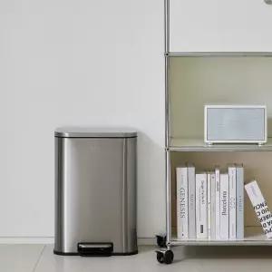 한샘 디럭스 스텐페달 휴지통 20L (실버)