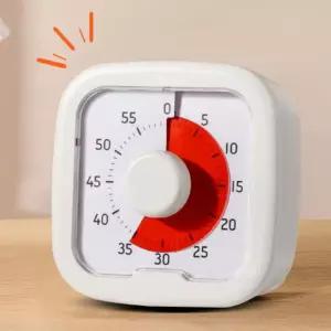 학습용 무소음 구글 뽀모도로 타이머 탁상용 시계 화이트