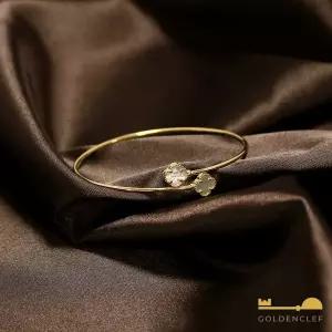 (골든클레프) 18K 마더오브펄 클로버 뱅글