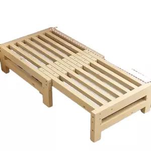 평상 매트리스 프레임 편백나무 길이조절 확장 더블 침대 폴딩