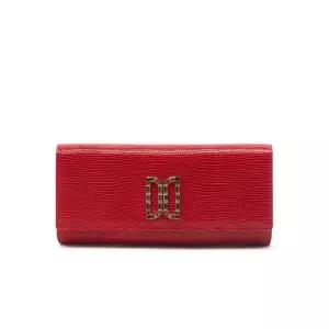 [롯데백화점]닥스 액세서리 [선물포장][ALEXA]레드 가죽 스와르브스키 DD로고장식 장지갑 DCWA2F281R2