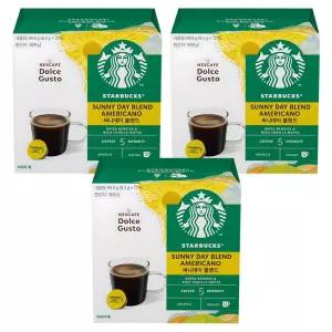 스타벅스 써니데이 사무실 카페 블렌드 캡슐커피 8.3g 12개입 3개