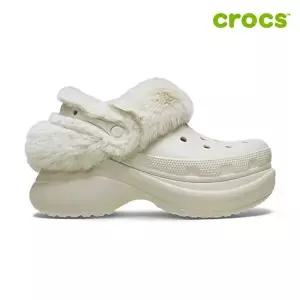 [크록스][크록스 정품] 베이 라인드 클로그 여성 털샌들 211753-160