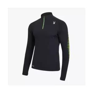 [스파이더]남성 슬리브 패턴 러닝 하프 집업 티셔츠 SPGFCNRL232MBLK 659543