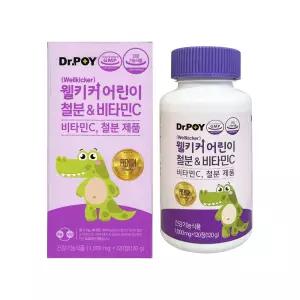 닥터포이 웰키커 어린이 철분 & 비타민C 1000mg x 120정 1개 / 써클