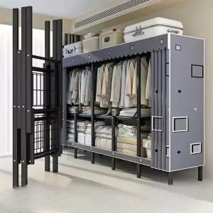침실 장 간이 자취방 조립식 행거 이불장 옷장 스틸 원룸