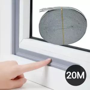 20m 신소재 슬라이딩 창문틈새막이 문풍지 문틈막이 방음 빛차단 방문 우풍 창틀 현관문