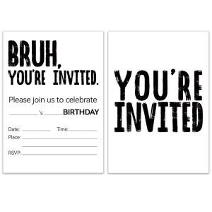 소년을 위한 루모스터 생일 파티 초대장 소년 를 봉투와 스티커가 포함된 20세트