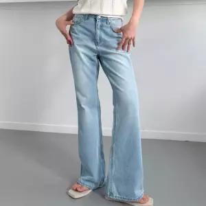 여자 썸머팬츠 논스판 루즈핏 부츠컷 워싱면 청바지