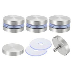 4개의 사인 스탠드오프 나사, 1 2x0 7인치 스테인리스 스틸 네일 유리 네일, 아크릴 프레임 광고판 연결 및 수리, 브러시드 실버