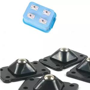 소형 미니 접착식 부착식 무타공 회전볼 4P 스텐볼 볼바퀴 롤러 가구 화분 이동 볼 캐스터 케스터 휠