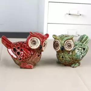 [하프클럽/]빈티지 엔틱 소품 홀더 촛대 2P 부엉이홀더커플세트