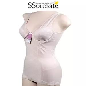 이중망사 복부 와이어 매쉬 B컵 치마 몰드올인원 (WFJ68NC)