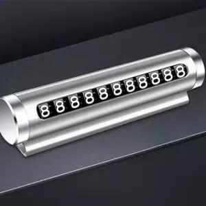 TC 차량용 주차번호판 자동차전화번호판 열방지 실버 (WFJ708G)