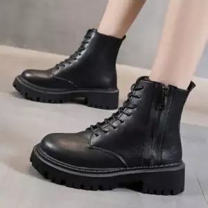 여성 워커 앵클 부츠 키높이 플랫 WFGS20J