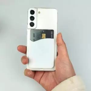 부착형 휴대폰 카드 지갑 화이트 스마트폰 카드 포켓 (WFK9A9L)