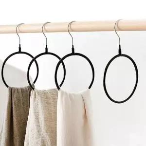 고품질 원형 고리 스카프 넥타이 정리용 원형 논슬립 행거 (WFK9EVV)