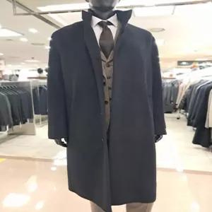 [바쏘옴므]바쏘옴므 블랙차이나 울혼방 핸드메이드 오버핏 롱코트(WSZ4CJ33ABK3